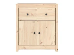 Aparador de madera maciza de pino 70x35x80 cm ES88594