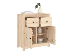 Aparador de madera maciza de pino 70x35x80 cm ES88594