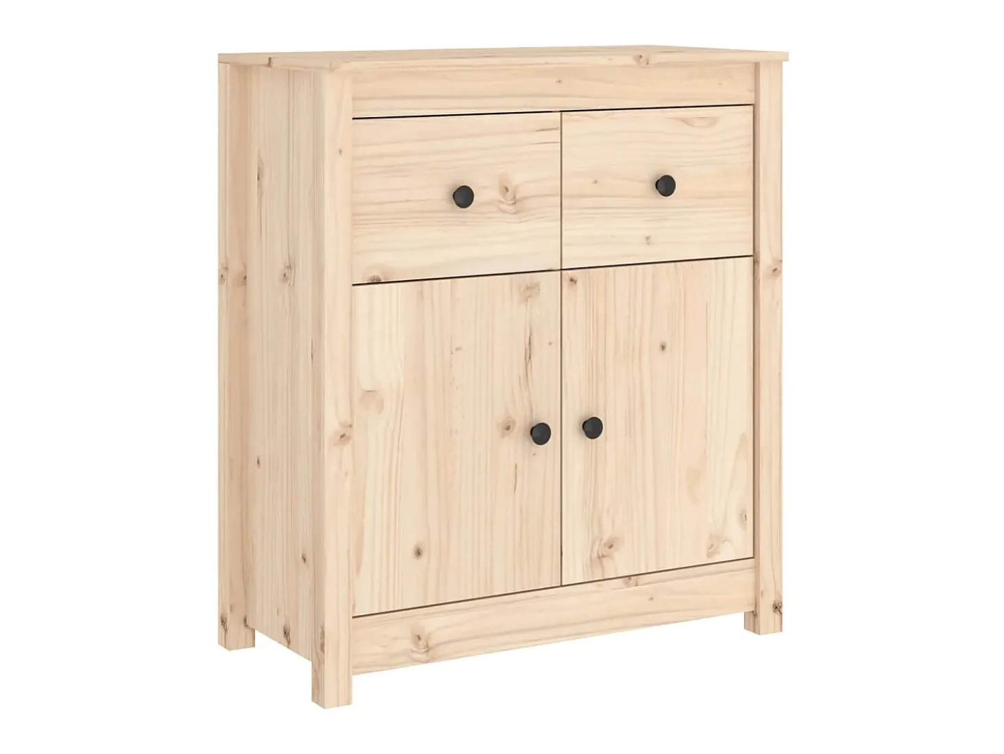 Aparador de madera maciza de pino 70x35x80 cm ES88594