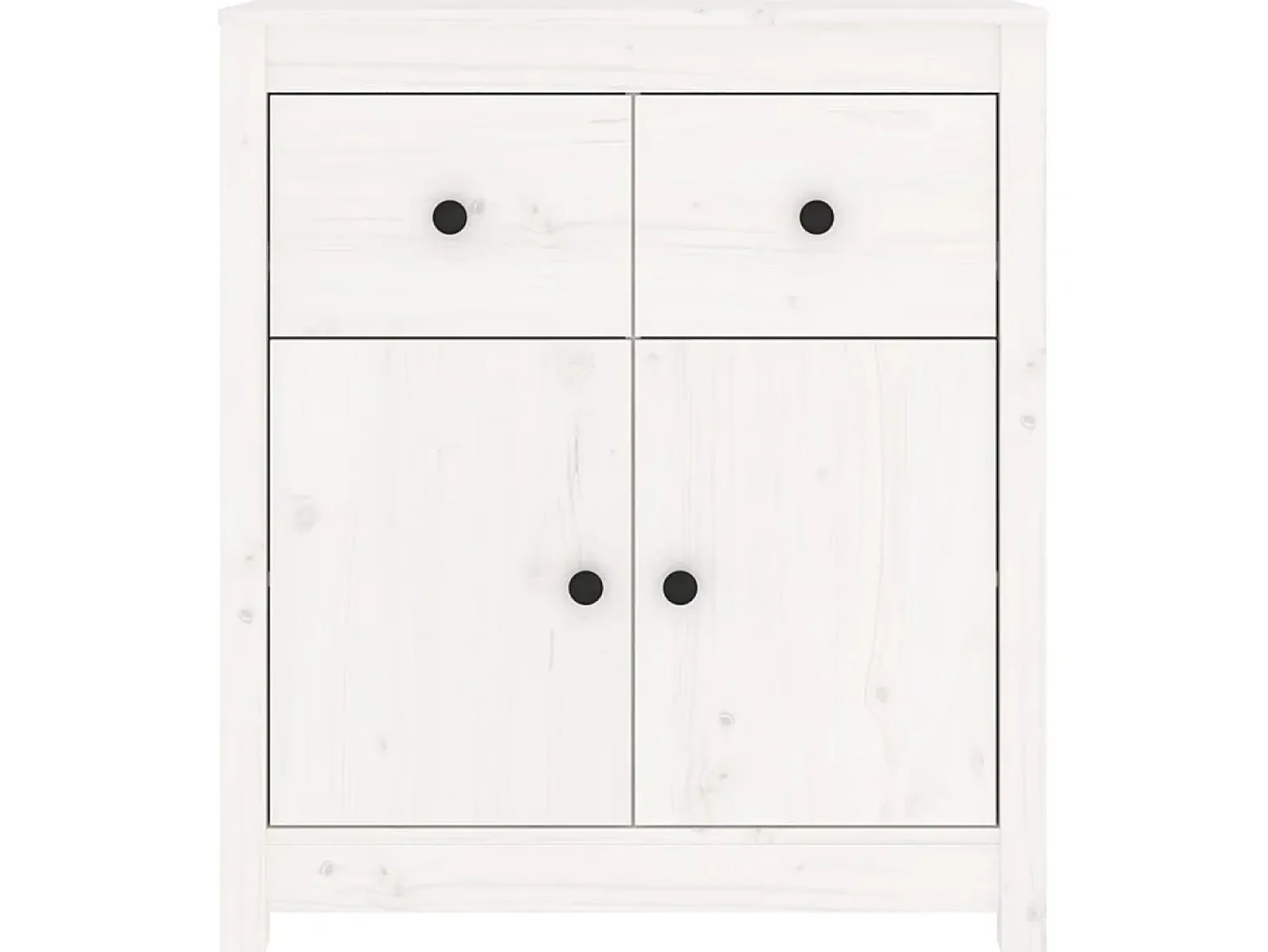 Aparador de madera maciza de pino blanco 70x35x80 cm ES10567