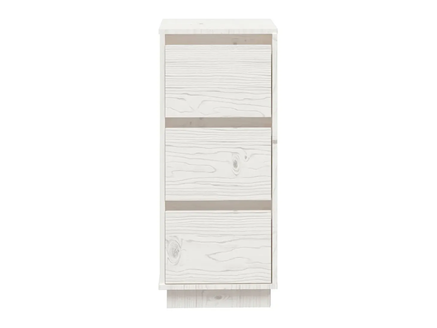 Aparador de madera maciza de pino blanco 32x34x75 cm ES37440
