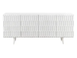 Aparador de madera maciza de mango blanco