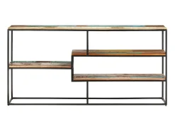 Aparador de madera maciza reciclada 150x30x75 cm