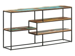 Aparador de madera maciza reciclada 150x30x75 cm