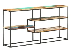 Aparador de madera maciza reciclada 150x30x75 cm