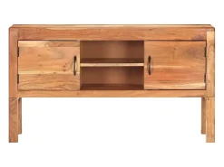 Aparador de madera maciza de acacia 116x30x66 cm