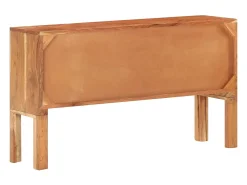 Aparador de madera maciza de acacia 116x30x66 cm