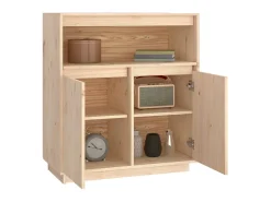 Aparador de madera maciza de pino 70x34x80 cm ES43680
