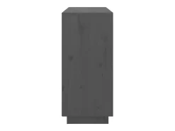 Aparador de madera maciza de pino gris 111x34x75 cm