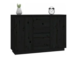 Aparador de madera maciza de pino negro 111x34x75 cm