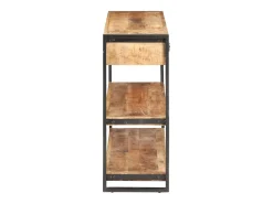Aparador de madera maciza de mango y rugosa 120x30x75 cm