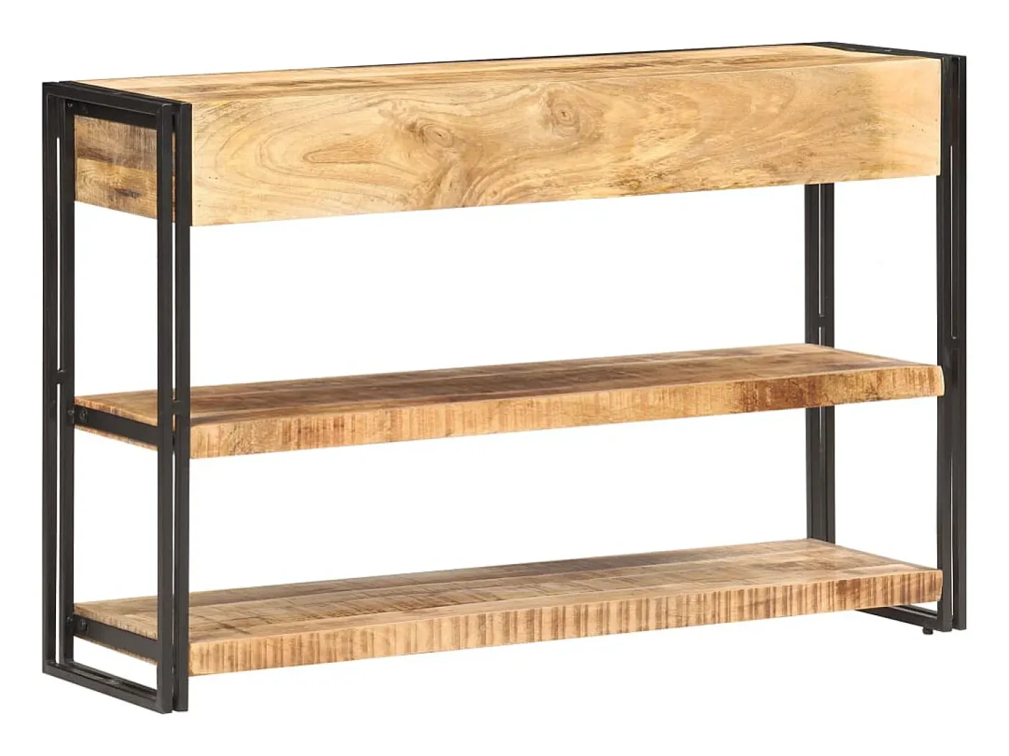 Aparador de madera maciza de mango y rugosa 120x30x75 cm