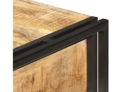 Aparador de madera maciza de mango y rugosa 120x30x75 cm
