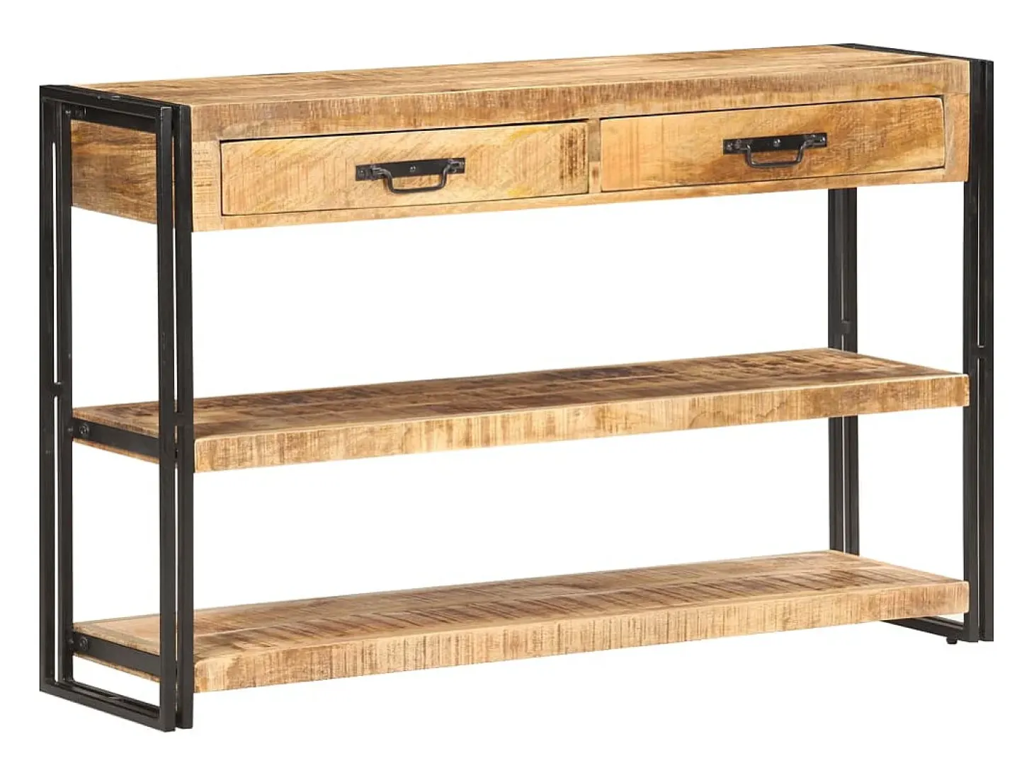 Aparador de madera maciza de mango y rugosa 120x30x75 cm