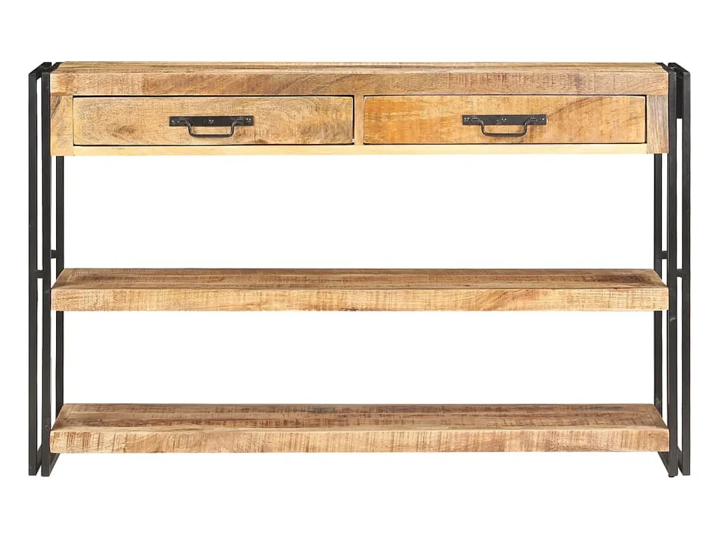 Aparador de madera maciza de mango y rugosa 120x30x75 cm