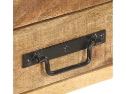 Aparador de madera maciza de mango y rugosa 120x30x75 cm