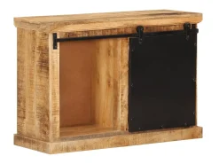 Aparador de madera maciza de mango sin tratar 80x30x55 cm ES22127
