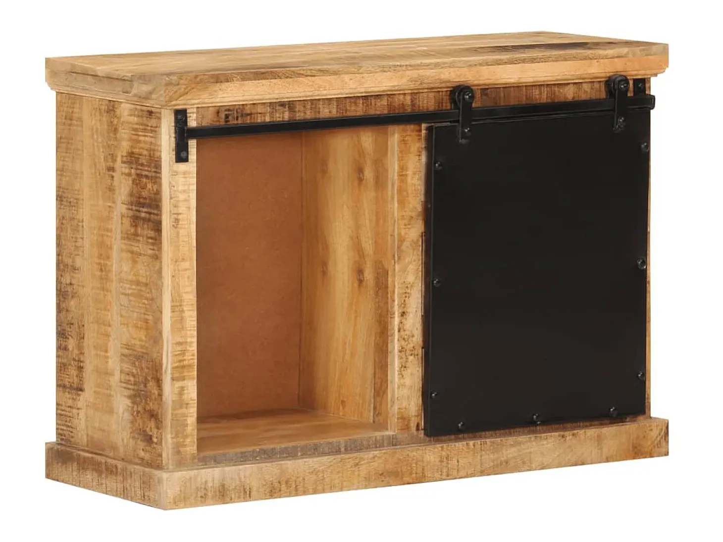 Aparador de madera maciza de mango sin tratar 80x30x55 cm ES22127
