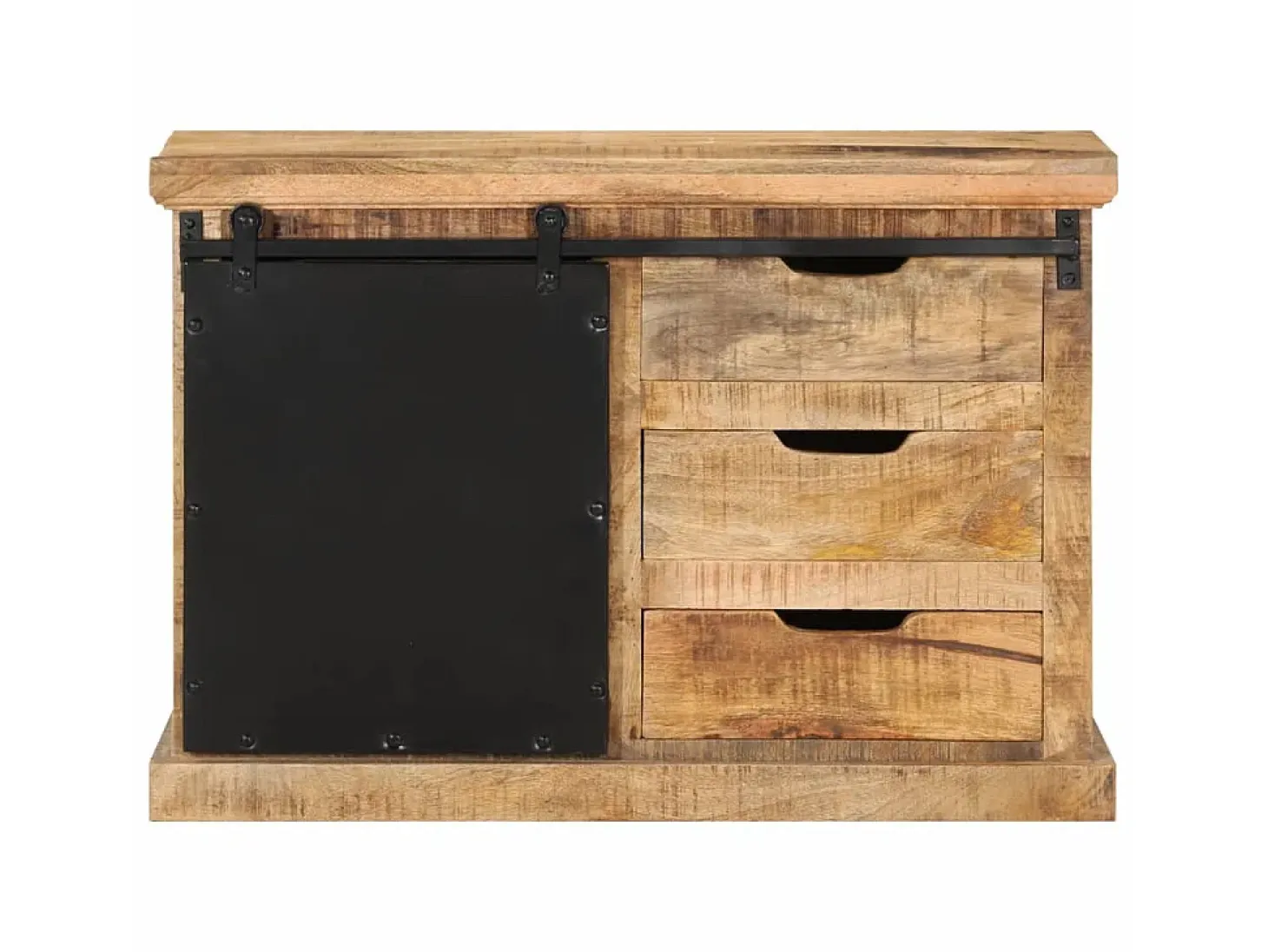 Aparador de madera maciza de mango sin tratar 80x30x55 cm ES22127