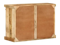 Aparador de madera maciza de mango sin tratar 80x30x55 cm ES22127