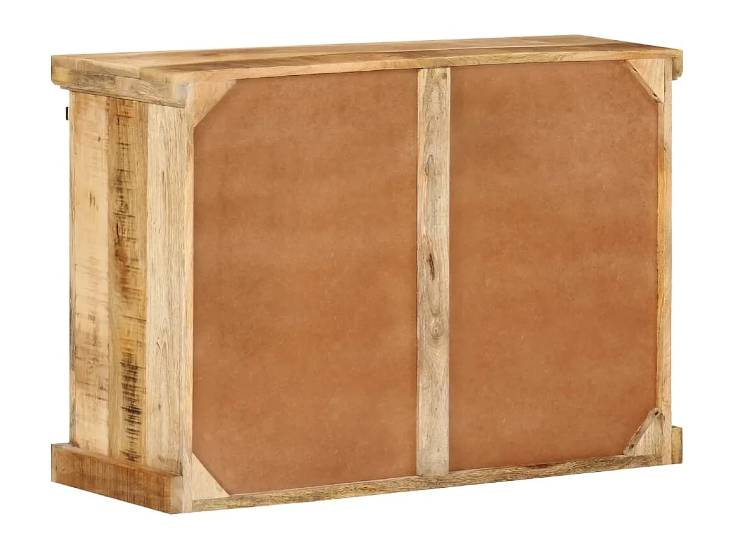 Aparador de madera maciza de mango sin tratar 80x30x55 cm ES22127