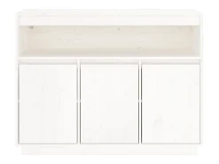 Aparador de madera maciza de pino blanco 104,5x34x80 cm