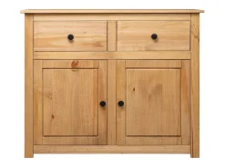 Aparador de madera maciza de pino estilo Panamá 93x40x80 cm