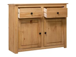 Aparador de madera maciza de pino estilo Panamá 93x40x80 cm