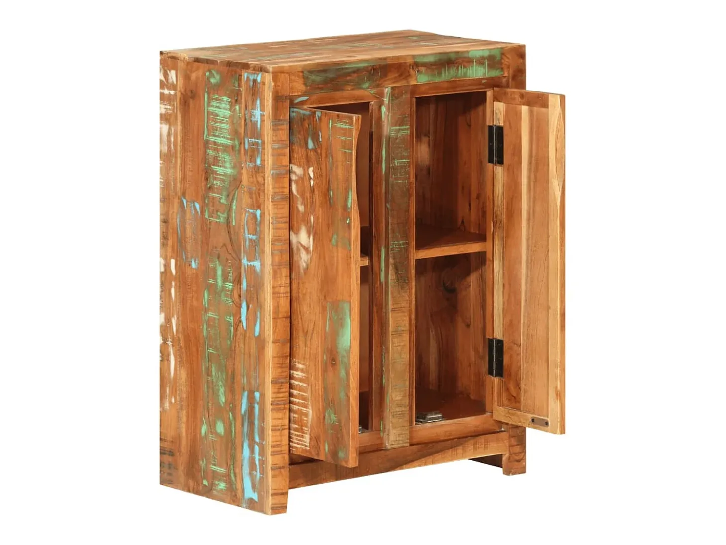 Aparador de madera maciza reciclada 55x33x75 cm