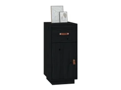 Aparador de madera maciza de pino negro 34x40x75 cm ES29880