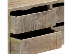 Aparador de madera maciza de mango 140x30x60 cm ES33789
