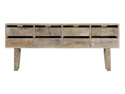 Aparador de madera maciza de mango 140x30x60 cm ES33789