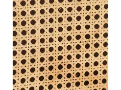 Aparador de madera maciza mango y caña natural 80x30x73 cm