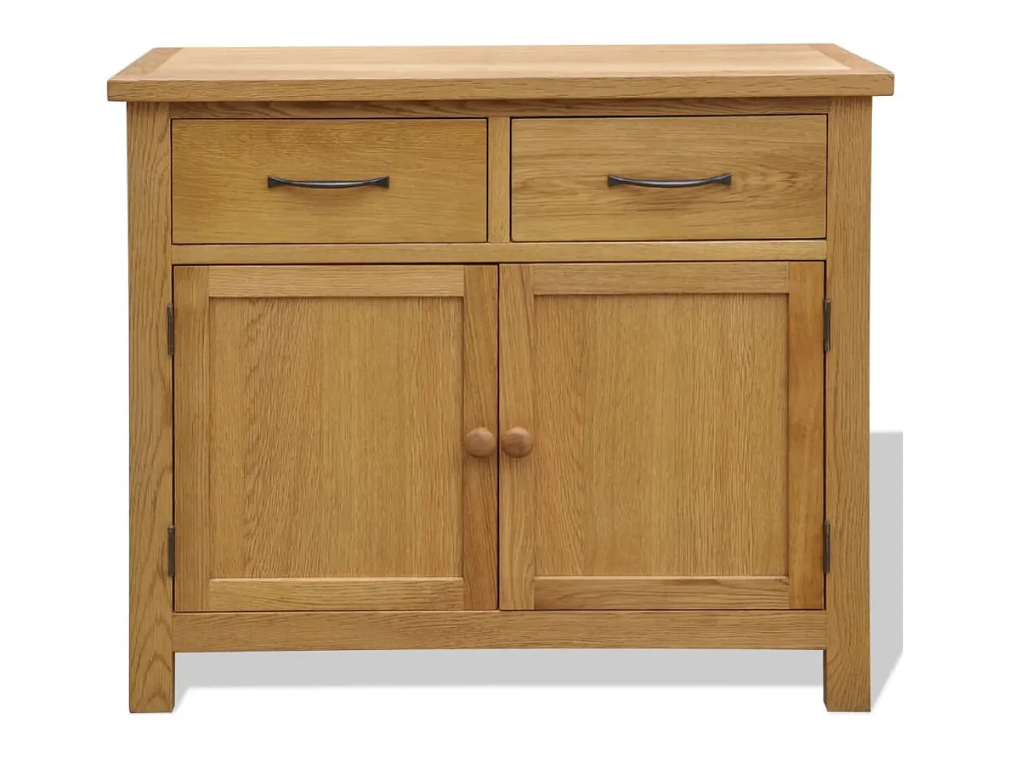Aparador de madera maciza de roble 90x33,5x83 cm