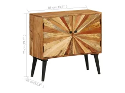 Aparador de madera maciza de mango 85x30x75 cm