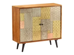 Aparador de madera maciza de acacia 80x30x75 cm