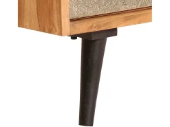 Aparador de madera maciza de acacia 80x30x75 cm