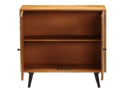 Aparador de madera maciza de acacia 80x30x75 cm