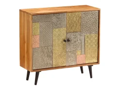 Aparador de madera maciza de acacia 80x30x75 cm