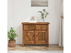 Aparador de madera maciza de caoba 75x30x65 cm