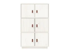 Aparador de madera maciza de pino blanco 67x40x108,5 cm ES51706