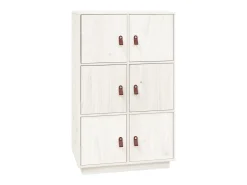 Aparador de madera maciza de pino blanco 67x40x108,5 cm ES51706