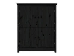 Aparador de madera maciza de pino negro 83x41,5x100 cm ES92928