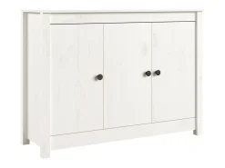 Aparador de madera maciza de pino blanco 100x35x74 cm