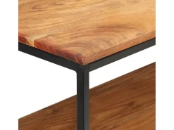 Aparador de madera maciza de acacia 150x30x75 cm