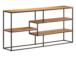 Aparador de madera maciza de acacia 150x30x75 cm