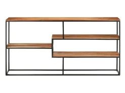 Aparador de madera maciza de acacia 150x30x75 cm