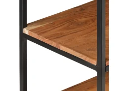 Aparador de madera maciza de acacia 150x30x75 cm
