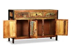 Aparador de madera maciza recuperada 120x35x76 cm