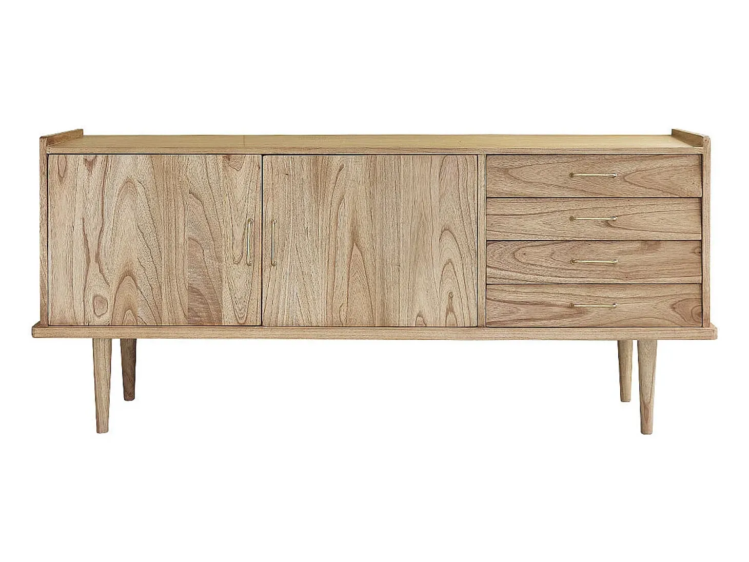 Aparador de madera mindi maciza de 175 cm